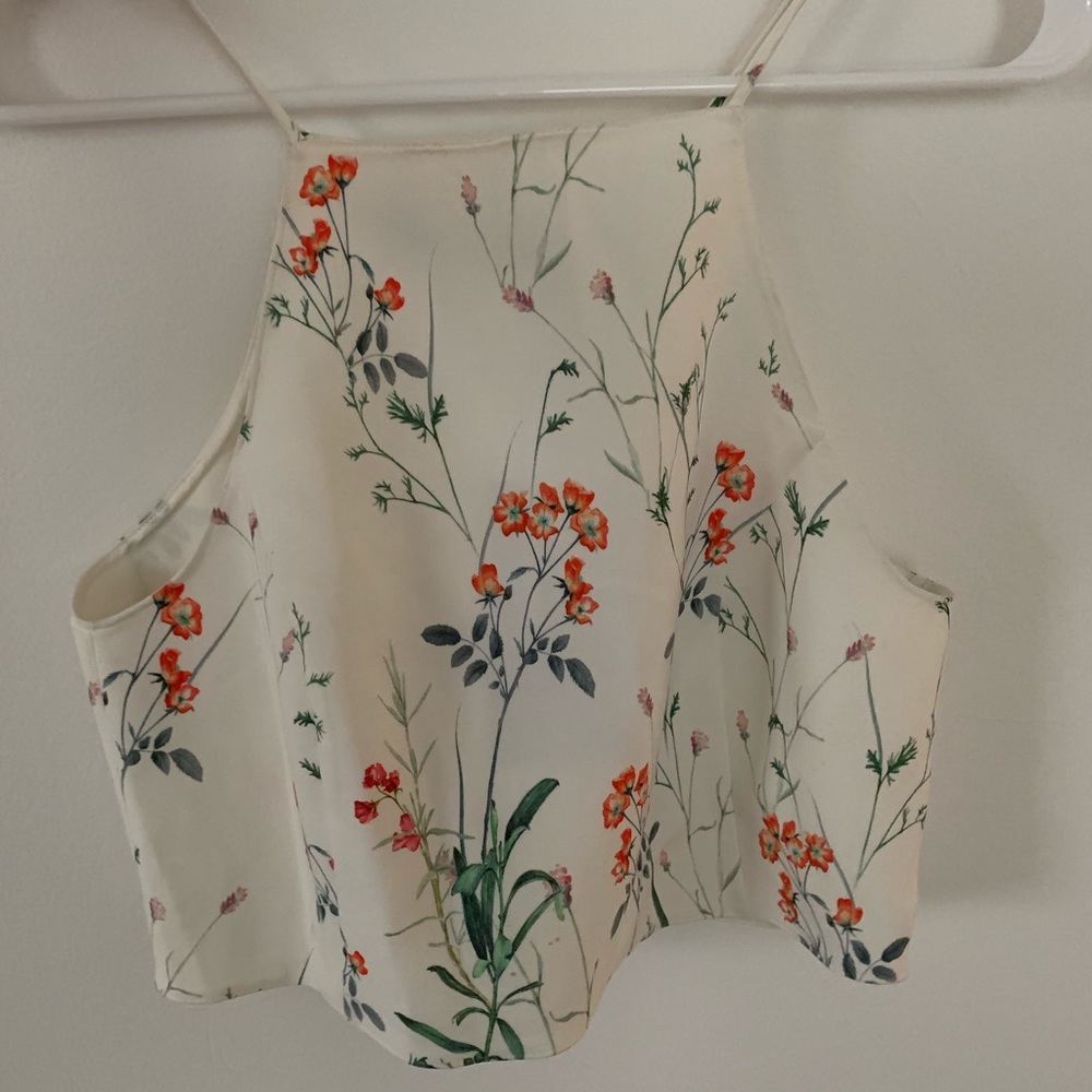 Zara floral crop top